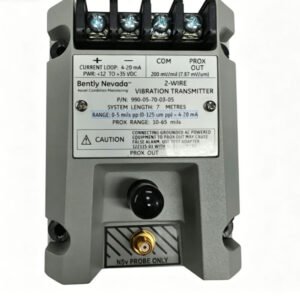 Bently Nevada 990-05-70-03-05 2-wire vibration transmitter. Brand New, Original Stock, Global Shipping. Linear 4-20 mA output for 3300 NSv proximity probes.